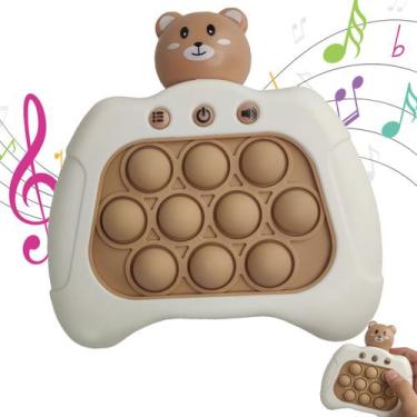 Imagem de Pop It Mini Game Luzes Som Ursinho Criança Urso Interativo Fidget Anti