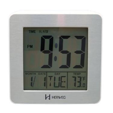 Imagem de Despertador Herweg Digital Branco 2985-021 Garantia