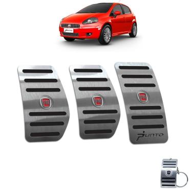 Imagem de Pedaleira Manual Aço Inox Punto 2007 A 2012 Preto