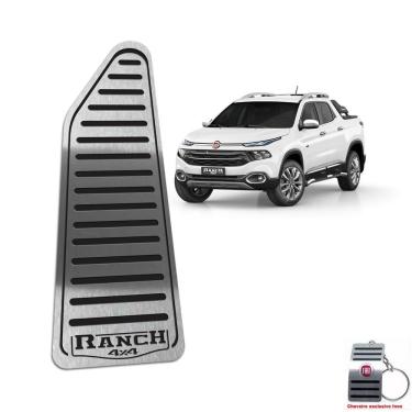 Imagem de Descanso de Pé Fiat Toro Ranch 2016 A 2021 Aço Inox Preto