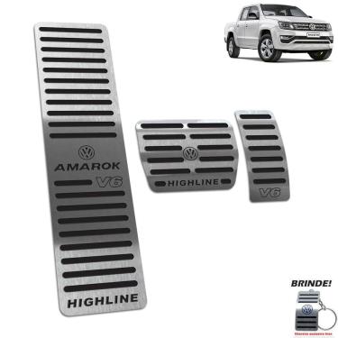 Imagem de Descanso + Pedaleira Amarok V6 Highline 2018 a 2020 Preto