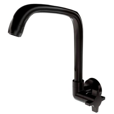 Imagem de Torneira Para Cozinha De Parede Fitt Cross 1168 F64 Preta - 7111100 - Lorenzetti