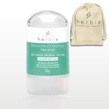 Imagem de Desodorante Cristal Natural Stick 60g + eco bag cortesia para transporte pedra sal sem cheiro vegano Kristall