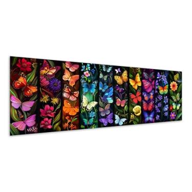 Imagem de Diymood Kit de pintura de arte de diamante 5D grande DIY para adultos, pintura com diamante arte borboleta broca completa tela redonda bordado mosaico iniciante casa decoração de parede presente 30 x