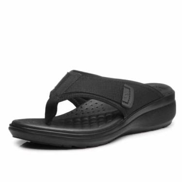 Imagem de PEGADA Chinelo feminino Penndel, Tecido preto, 6