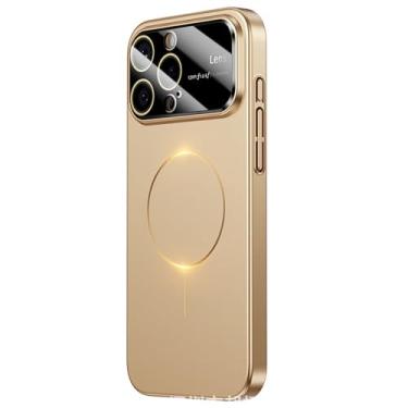 Imagem de LTLMYDAM Capa magnética para iPhone 17 Pro Max/17 Pro/Air/17, proteção de película de lente fina fosca PC capa de proteção contra choque, dourada, 17 Pro Max