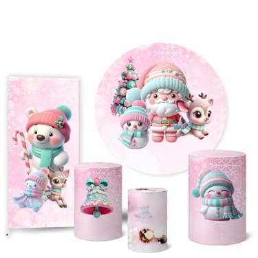 Imagem de Trio Capas Cilindro + Painel Sublimado + Painel Lateral Natal (K2HAL0088)