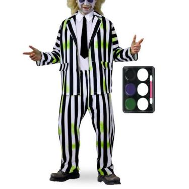 Imagem de Traje CICOCI para adultos, preto, branco, listrado, terno masculino de