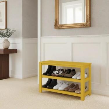 Imagem de Sapateira Banco de Piso para Closets e Quartos 8 Pares Sapatos - Amare