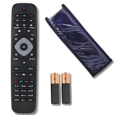 Imagem de Controle Remoto Universal Para Tv Philips LED LCD 4K 3D Com Pilhas e Capa