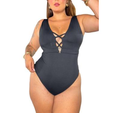 Imagem de Maiô Body Bruna Modelador Com Cinto Bojo Removível - Maré Maré, Preto,