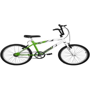 Imagem de Bicicleta de Passeio Ultra Bikes Esporte Bicolor Aro 20 Reforçada Freio V-Brake Infantil Juvenil Verde Kw/Branco