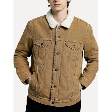 Imagem de Jaqueta Jeans Levis Masculina Sherpa Trucker Marrom-Masculino
