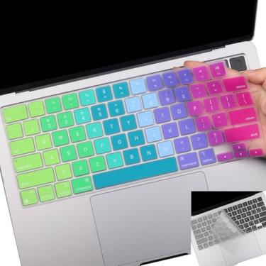 Imagem de Pacote com 2 capas de teclado para MacBook Pro 2025-2021 35.6 cm 40.6 cm M5 M4 M3 M2 M1 Pro/Max, MacBook Air 2025-2023 33.0 cm 38.1 cm M4 M3 M2, capa ultrafina para teclado de 36.1 cm 41.1 cm MacBook