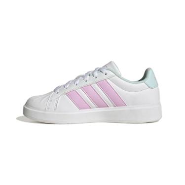 Imagem de adidas Tênis infantil unissex Streetalk, Branco/Bliss Lilac/Halo Mint, 20