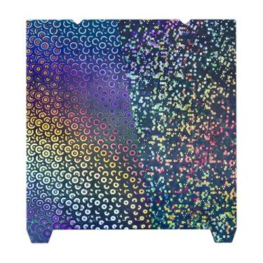 Imagem de K1 K1C Folha de aço de mola 235x235mm, Círculos de arco-íris suaves de dupla face + Placa de construção flexível PEK Caleidoscópio para Creality K1/K1C/Ender-3 S1/S1 Pro/V3 KE/V3 SE/Ender 5 S1