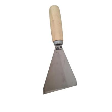 Imagem de Espátula Inox P/Pizza, Lanches, Hambúrguer - Cabo Madeira Prata