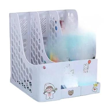 Imagem de Porta Livros e Organizador - Acabe com a Bagunça em Estantes e Mesas, Suporte para Separar Livros, Cadernos e Documentos com Estilo(2,(ORGRQ2023) ALEATÓRIO)