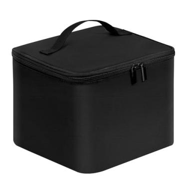 Imagem de Fenteer Bolsa térmica térmica preta reutilizável com divisória removível para transportar sorvetes e compras