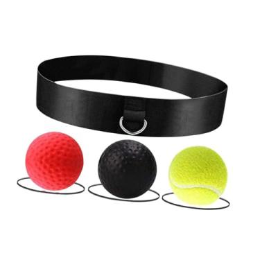 Imagem de Aymzbd Faixa de cabeça de bola de reflexo de boxe, bolas de reação, bolas de luta de perfuração de reflexo de faixa de cabeça ajustável
