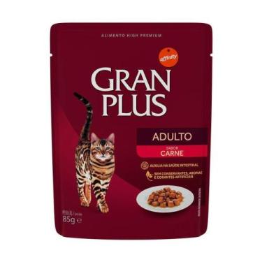 Imagem de Ração Úmida GranPlus Gourmet Sachê para Gatos Adultos Sabor Carne - 85