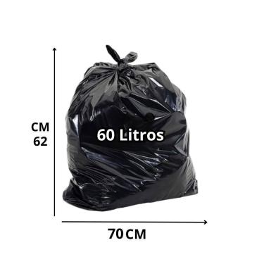 Imagem de Saco De Lixo 60 Litros Preto Pacote Com 100 Unidades