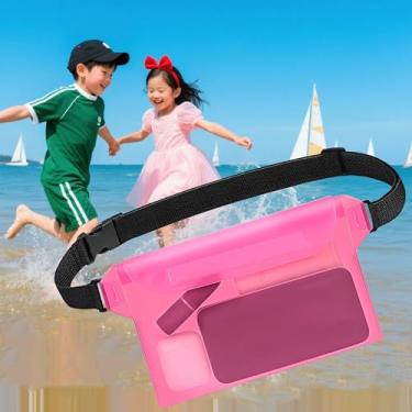 Imagem de Bolsa impermeável para praia, pochete à prova de areia para mulheres, bolsa seca flutuante para passaporte de telefone, bolsa de cintura de viagem para passeios de barco, cruzeiro, parque aquático