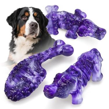 Imagem de Brinquedos de mastigar cães para mastigar agressivos, 3 peças de brinquedos resistentes para cães de raça média e grande, com sabor de bacon verdadeiro, melhores brinquedos para mantê-los ocupados
