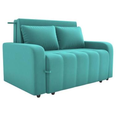 Imagem de Sofa Cama 2 Lugares 138 Cm Amora Veludo Deluxe Sofistic Verde Milani S