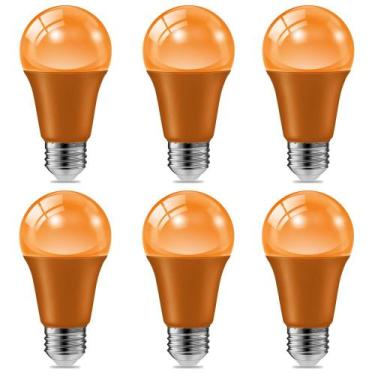 Imagem de Lâmpada Haraqi 9W 120V E26 Orange LED, pacote com 6