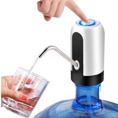 Imagem de Bebedouro Bomba Elétrica Para Garrafão Galão D'água 5 a 20 Litros Recarregável Portátil para Carregamento Automático USB