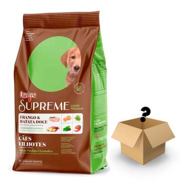 Imagem de Ração Quatree Supreme Cães Filhotes Raças Médias e Grandes Frango e Batata Doce - 15kg + Surpresa