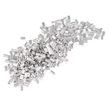 Imagem de sharprepublic 1.000 peças de crimpagem de tubo de linha de pesca conector único - 1,2 mm