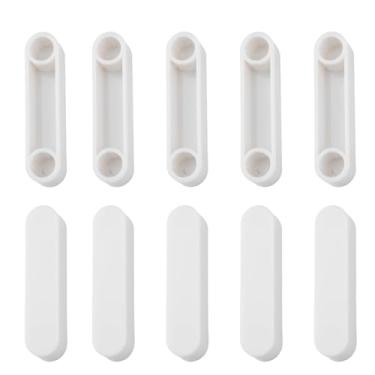 Imagem de 10 tampas de plástico para varão de armário, tampas espaçadoras de haste, capas de varão, tampas de haste de arame, sistema de armário, tampas de extremidade, acessórios para casa, quarto, sala de