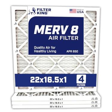 Imagem de Filter King Filtro de ar 55 x 40 x 1 | Pacote com 4 | Filtros de forno A/C plissados MERV 8 HVAC | Feito nos EUA | Tamanho real: 55 x 16,5 x 1,90 cm