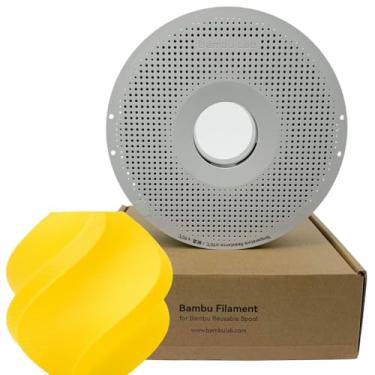 Imagem de Filamento Impressora 3d PA6-GF Bambu Lab 1kg 1,75mm Carretel Cor Yellow Amarelo 72400
