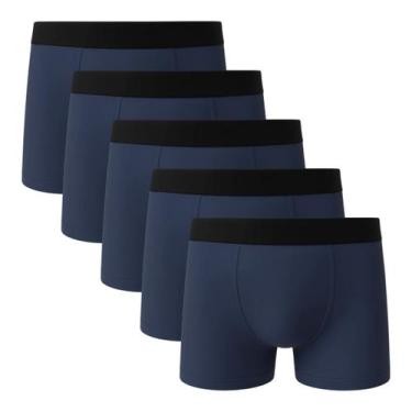 Imagem de Kit 5 Cuecas Boxer Basic Lisa Algodão Masculina Sortido - QLC SPORT, A