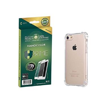 Imagem de Kit Hprime pelicula NanoColor + Capa transparente TPU para Apple iPhone 7 Plus - Branco, Hprime, Película Protetora de Tela para Celular, Transparente