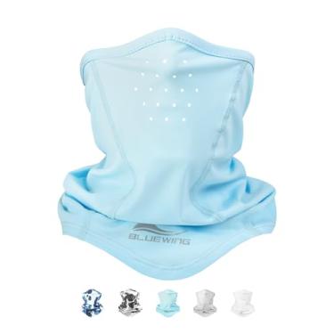 Imagem de BLUEWING Polaina de pesca FPS 50+ polaina de pescoço máscara protetor solar proteção solar protetor facial para homens e mulheres, azul