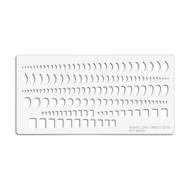 Imagem de Gabarito Régua Para Jóias Pingos Gotas M2006A Acrilico Fenix