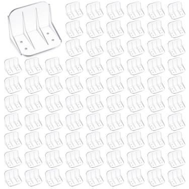 Imagem de Taiyin Pacote com 75 protetores de neve grandes para telhados de metal 10,2 x 7,6 x 7,6 cm, bloco de gelo jumbo para evitar deslizamento, sem parafusos ou adesivo (transparente)