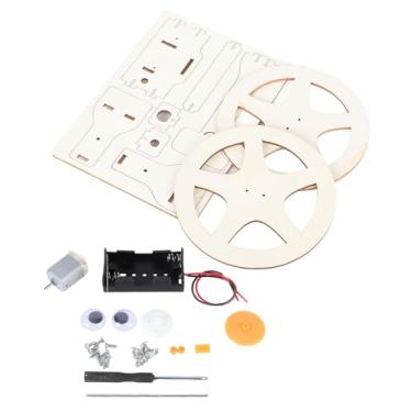 Imagem de TOPINCN Brinquedo Robótico a Motor, Brinquedo de Engenharia de Madeira para Carro de Equilíbrio DIY Com Motor Elétrico, Kits de Artesanato de Arte para Construção Em Madeira Experimento (Tipo 1)