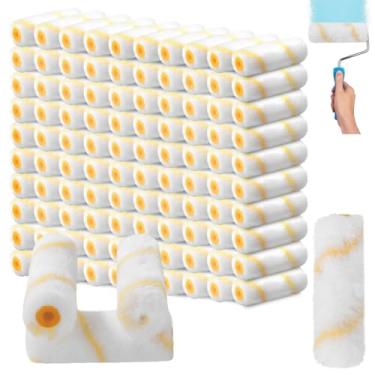 Imagem de LUMINFLY 100 mini capas de rolo de pintura, 10 cm para projetos DIY, portas, paredes e acabamentos, perfeitas para pintura suave