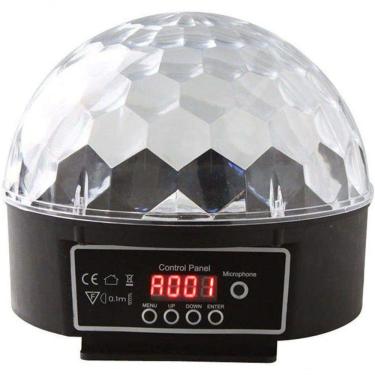 Imagem de Globo Luz Pra Festa Magic Ball Bola Maluca 6 Cores Painel Digital Bivolt Automática