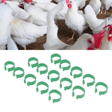 Imagem de Anel para pés de aves, faixa de perna de frango, faixa de perna de aves domésticas, 100 peças, material PP reutilizável, tipo aberto, fácil de instalar para galinha, pato, ganso com marcações para