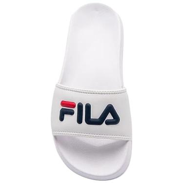 Imagem de Chinelo Fila Drifter, Infantil Branco/Marinho/Vermelho 34