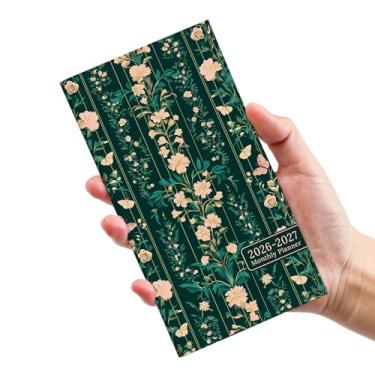 Imagem de Calendário de bolso 2026-2027 para bolsa, agenda mensal de dois anos, tamanho de bolso, 16,5 cm x 8,9 cm, janeiro de 2026 a dezembro de 2027, calendário pequeno para escola, trabalho e casa - valsa