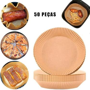 Imagem de Papel Air Fryer Forma Proteção Descartável 50 Unidades