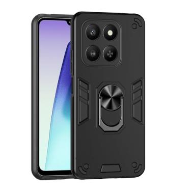 Imagem de Pzwoxukhov Compatível com capa inteligente Honor 400, suporte embutido, capa de telefone à prova de choque e à prova de quedas preta