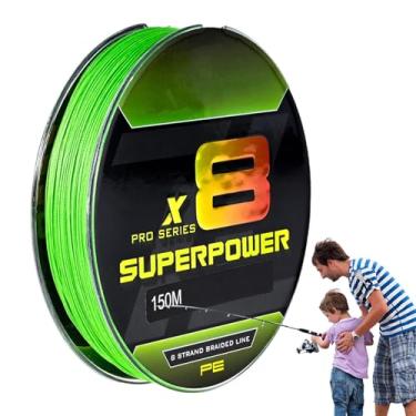 Imagem de Linha de pesca - Corda de pesca PE trança extremamente forte - 160 metros resistente à abrasão 8 fios superlinha para lagoa, riacho, lago, rio, água doce e salgada